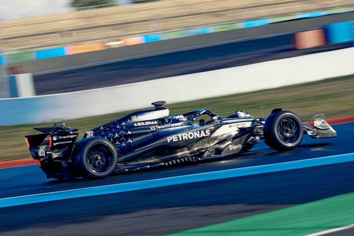 F1 | Test Pirelli: Mercedes completa oltre 600 km con Vesti a Magny-Cours alla ricerca del punto di crossover