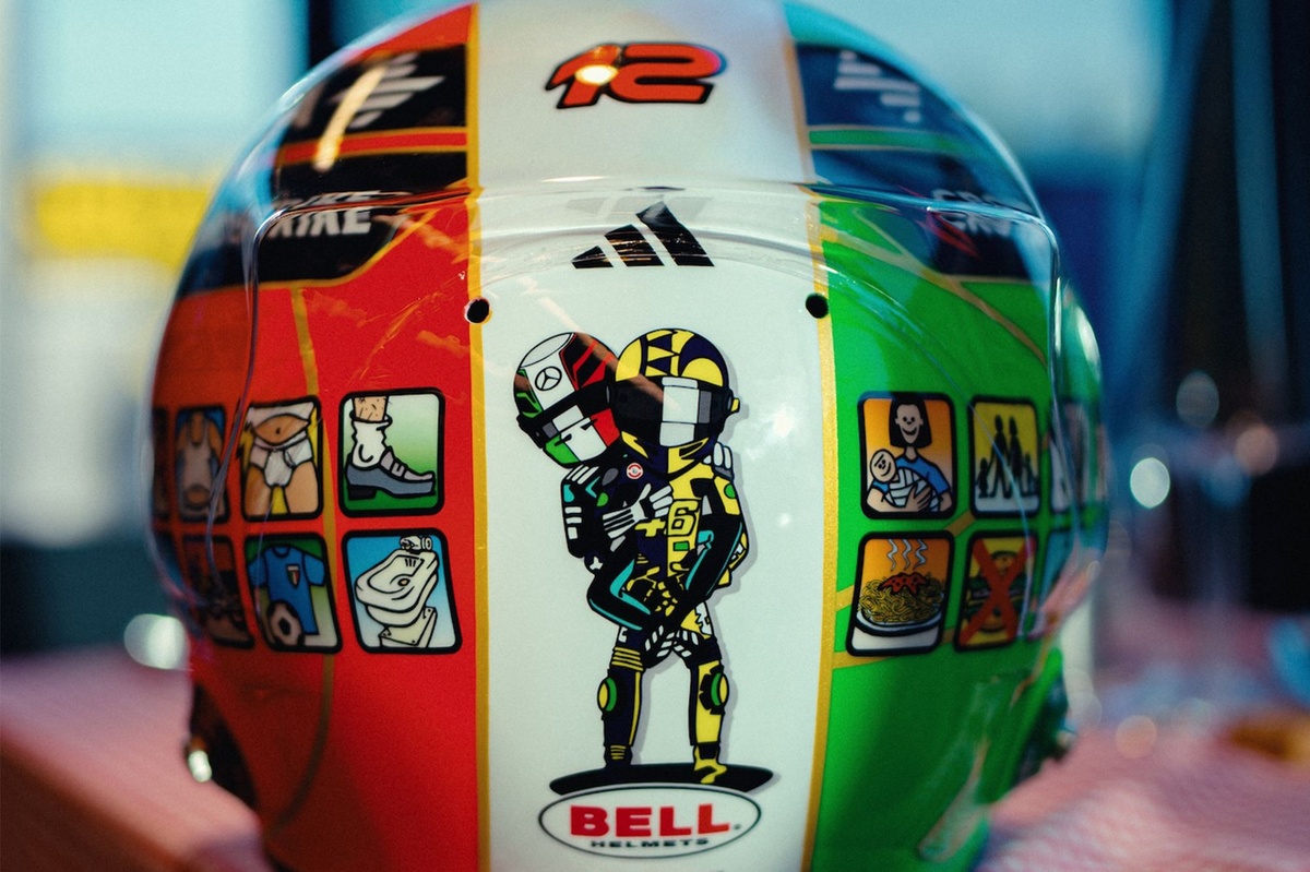 F1 | Un Antonelli alla Valentino Rossi: ecco il casco che Kimi userà al Monza per il GP d'Italia