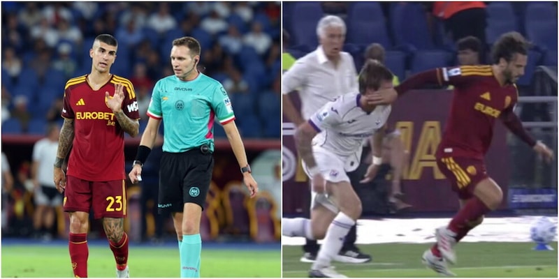 Mercenaro flop, Fagioli alza e allarga il gomito... quante sviste arbitrali in Fiorentina-Roma