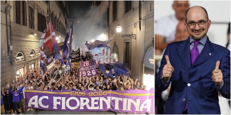 Fiorentina, notte di festa per il Centenario. Commisso: "Voglio che il popolo viola torni a sognare"
