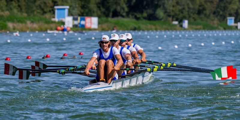 Mondiali di Canottaggio, il quattro di coppia maschile azzurro naviga ancora nell'oro