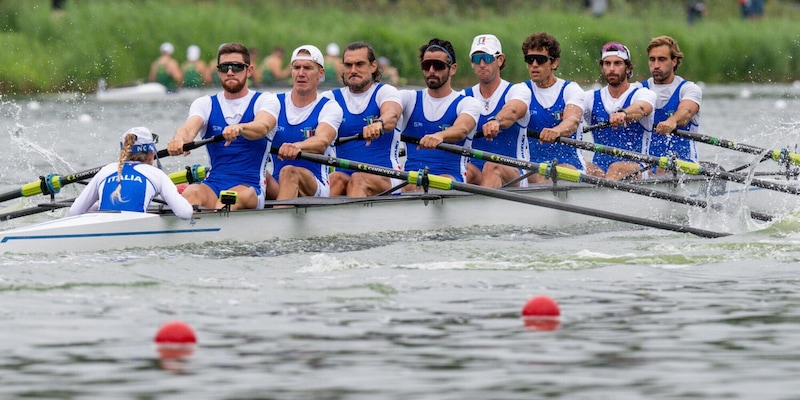 Canottaggio, sesto posto per l'otto azzurro maschile ai Mondiali di Amsterdam