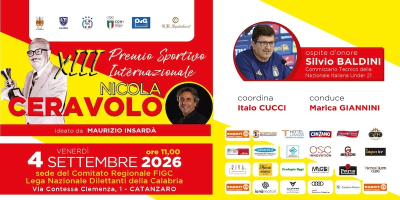 Il "Ceravolo" 2026 assegnato al ct Silvio Baldini