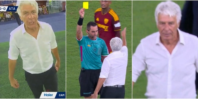 Gasperini furioso con l'arbitro prende il giallo: "Ammonisci me e non lui?". Con chi ce l'aveva e la reazione dell'Olimpico