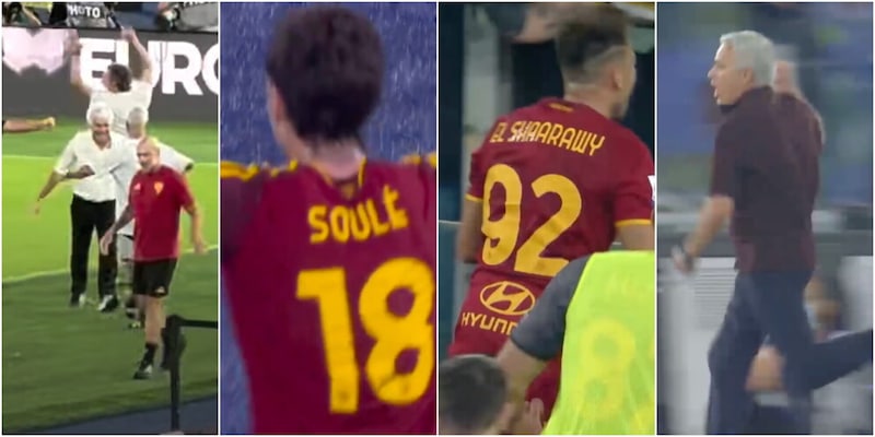 Roma, un tris nel destino: Soulé come El Shaarawy, il gol nel finale e l'abbraccio di Gasperini