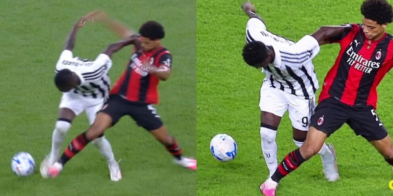 Rabbia Juve sul gol del Milan, pestone su Kolo Muani. I tifosi: "E il Var non dice niente"