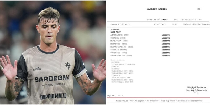 Esami tossicologi online: Maldini pubblica tutto sui social