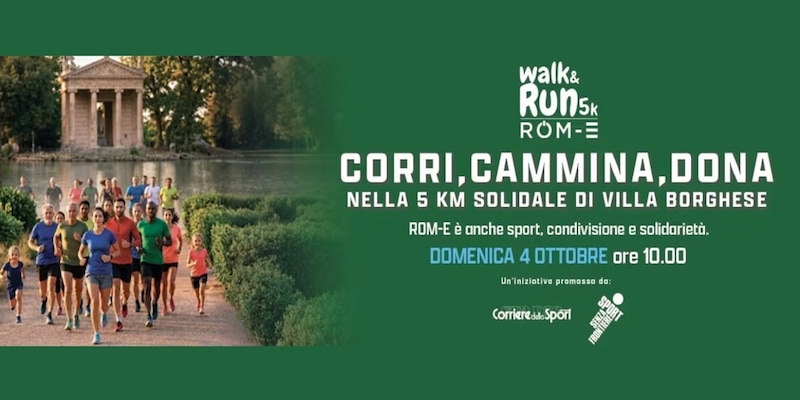 ROM-E Walk & Run, corri con noi a Villa Borghese e sostieni Sport Senza Frontiere: iscrizioni aperte