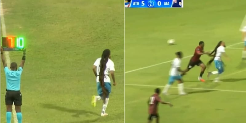 Il calciatore con i capelli più lunghi del mondo provoca due espulsioni in 20 minuti