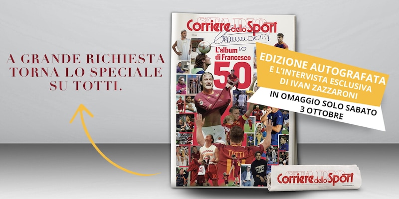 Totti, a grande richiesta torna “L’album di Francesco”: sabato in edicola solo con il Corriere dello Sport-Stadio