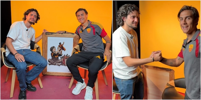 Una mattinata con Dybala e Drugi: il racconto esclusivo dell'incontro e quel quadro che sarà appeso in un posto speciale
