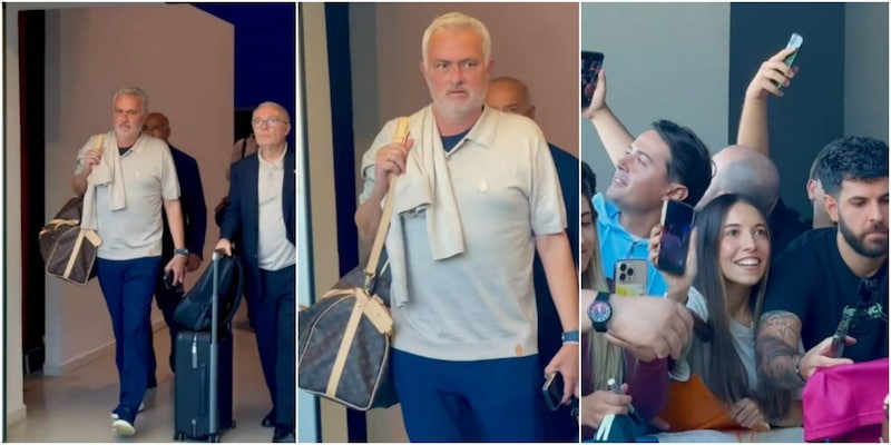 Mourinho, che accoglienza a Fiumicino! Centinia di tifosi ad attenderlo con il suo Real Madrid