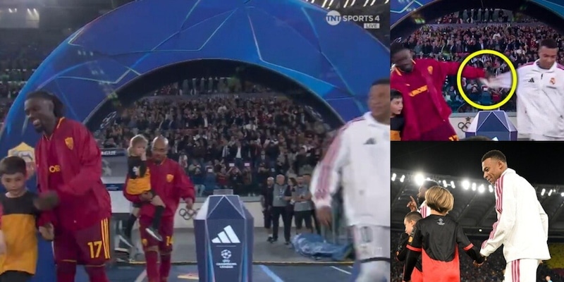 Mbappé e il siparietto con il figlio di Alessio Cerci: c'è un motivo se bighellonava con Koné