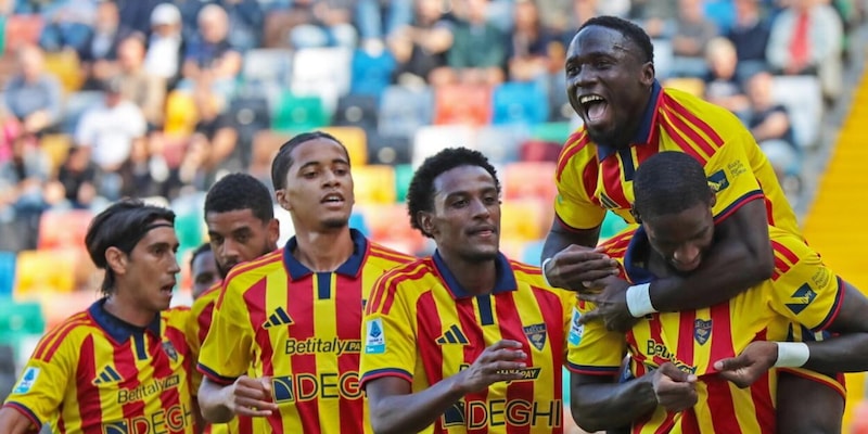 Gaspar, N'Dri e Siebert da urlo: tris del Lecce a Udine, Di Francesco inguaia Runjaic