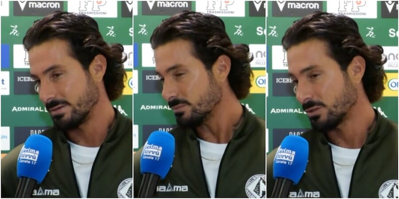 Izzo si commuove in diretta: "Dedico il gol a mia moglie e alle mie figlie, che per uno periodo sono state lontane da me"