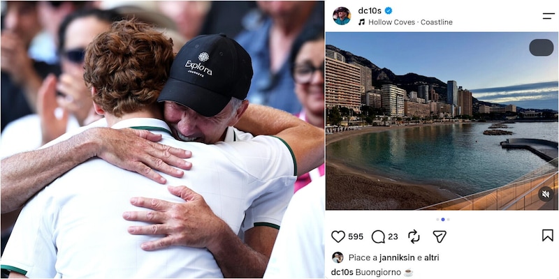 Cahill è sbarcato a Montecarlo, altro che divorzio: il post con scritto "Buongiorno" e il like di Sinner manda in tilt i social