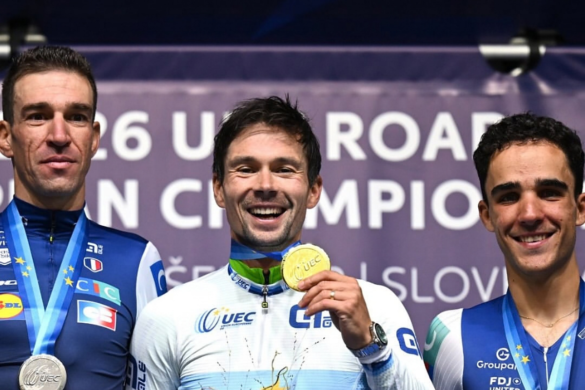 Roglič, il capolavoro in casa: è campione d'Europa a cronometro