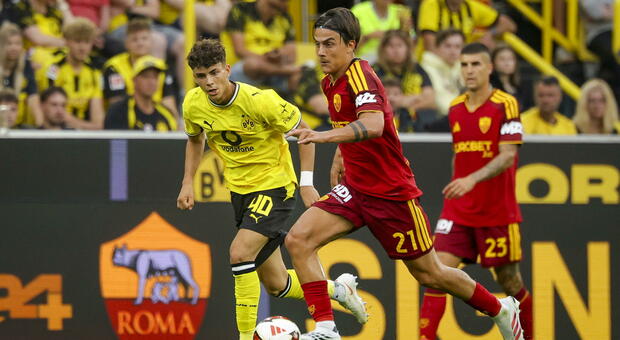 Borussia Dortmund-Roma 2-2, le pagelle: Dybala (7,5) gol di classe, Cristante (7), Molina (6) esordio