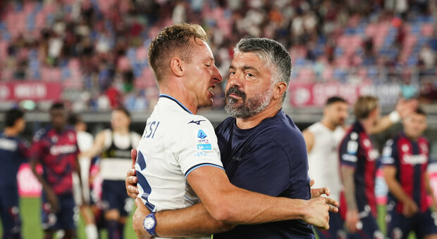 Lazio, Gattuso: «Ha vinto il gruppo, chapeau a Frattesi. Preferirei un Olimpico deserto, le offese fanno rumore»