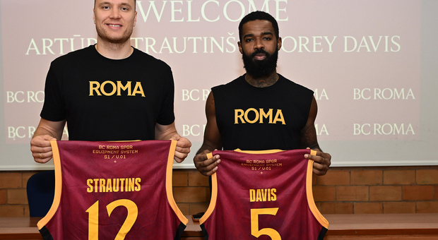 Basket, BC Roma, Strauti?? e Davis si presentano: «Possiamo arrivare in alto in Italia e in Europa»
