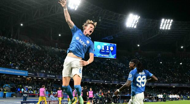 Napoli-Bodo Glimt 4-3, le pagelle: McTominay (8) è tornato, Politano (7) grande gol, De Bruyne (7) incanta