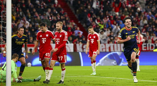 Bayern Monaco-Arsenal 2-2, le pagelle: Kane (8) da pallone d'oro, Raya (6,5) si supera, Rice (7) trova il pareggio