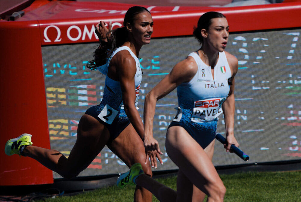 L’Italia batte la Gran Bretagna con la 4×100 donne: gran tempo in batteria, miglior tempo agli Europei