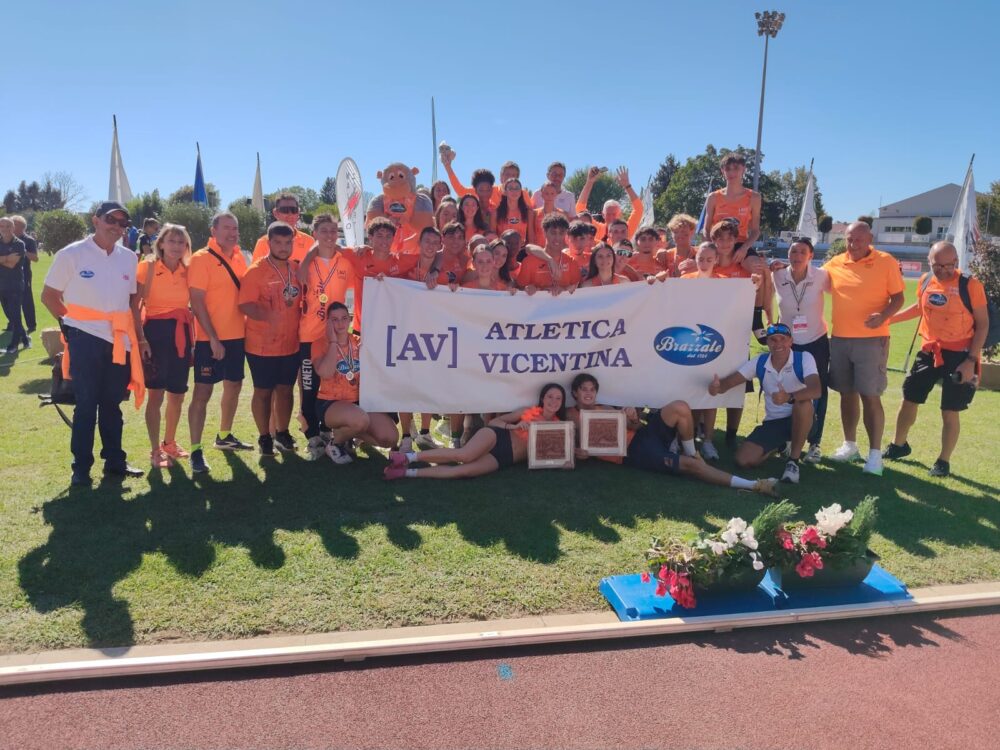 Atletica Vicentina vince gli scudetti ai Societari allievi. Del Pioluogo si esalta nel peso, doppietta di Doualla