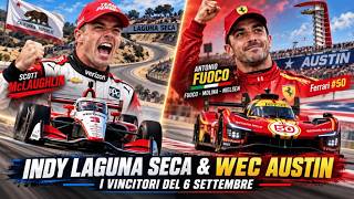 IndyCar e WEC: McLaughlin vince a Laguna Seca, Ferrari trionfa al COTA!