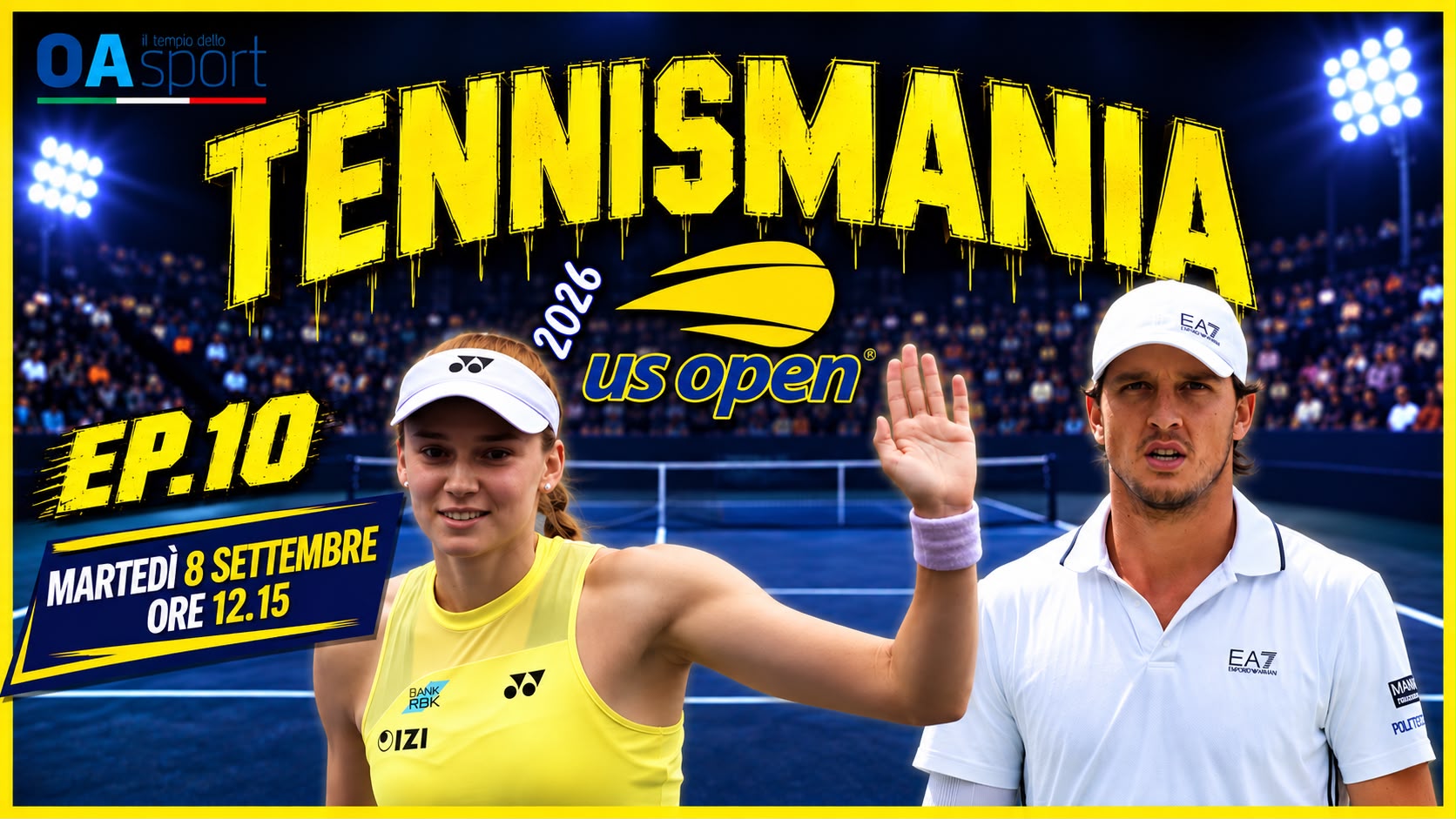 Us Open 2026 p. 10: Si ferma Darderi, Rybakina ad un passo dal n. 1