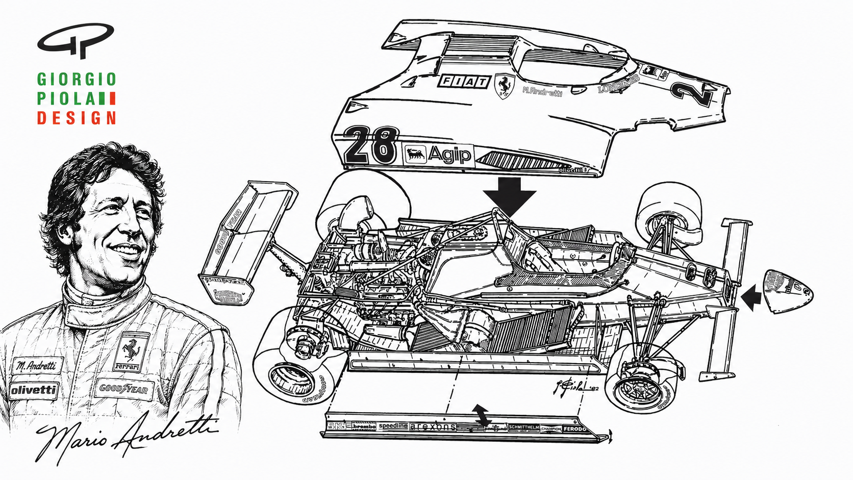Giorgio Piola racconta Mario Andretti e la Ferrari 126 C2
