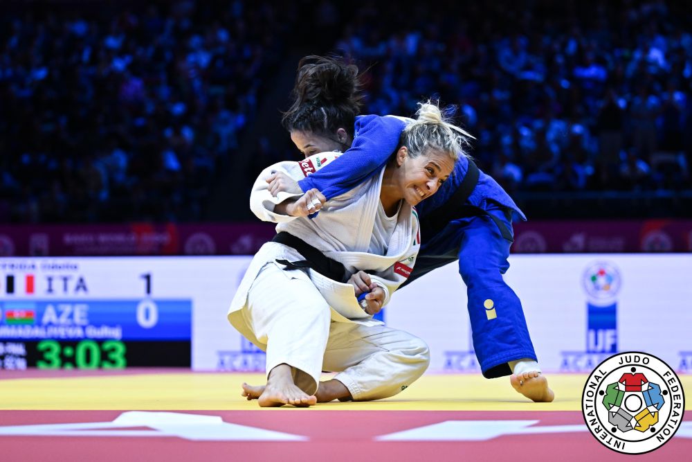 Judo, Odette Giuffrida batte Ballhaus per sottomissione e si prende il bronzo mondiale! Trionfano ancora i fratelli Abe