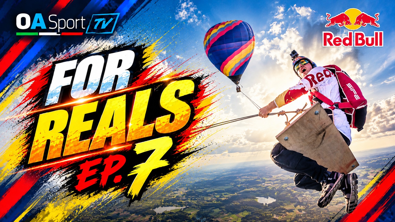 Red Bull For Reals 7: voli estremi, onde giganti e imprese oltre ogni limite