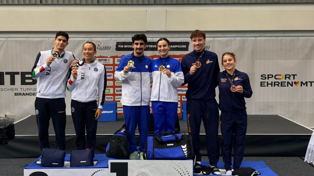 Trampolino elastico, Italia sul podio in Coppa del Mondo con Patisso Colonna e Radaelli