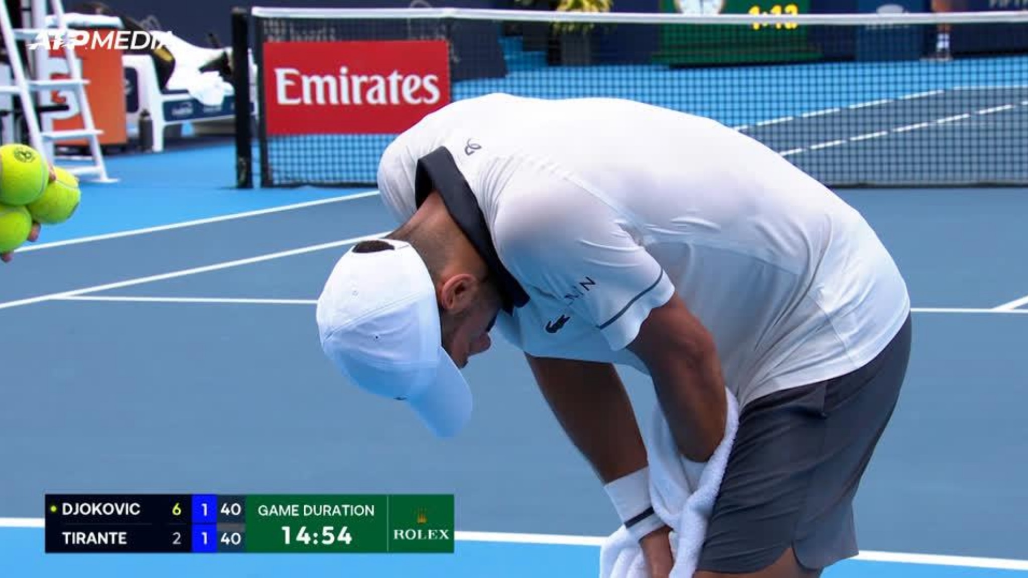Djokovic fiaccato dal caldo a Cincinnati, battuto al primo turno da Tirante