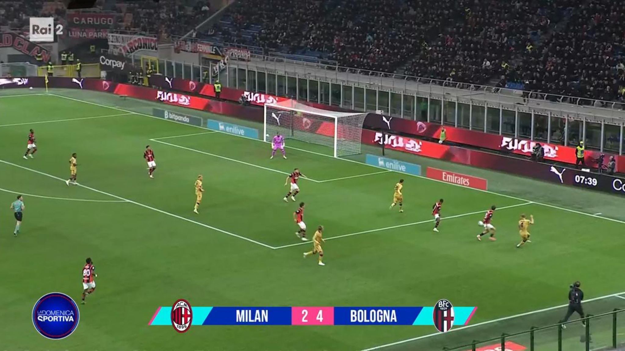 Milan - Bologna 2-4. La sintesi della partita