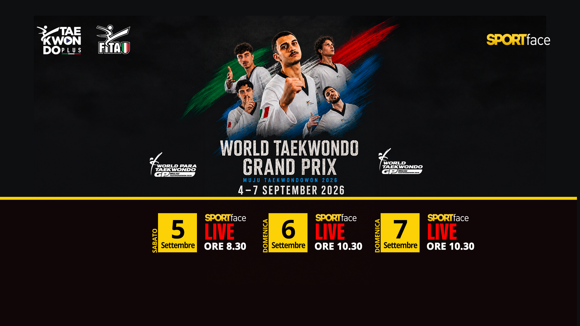 Taekwondo, Grand Prix di Muju su Taekwondo Plus: tre giorni live su Sportface TV