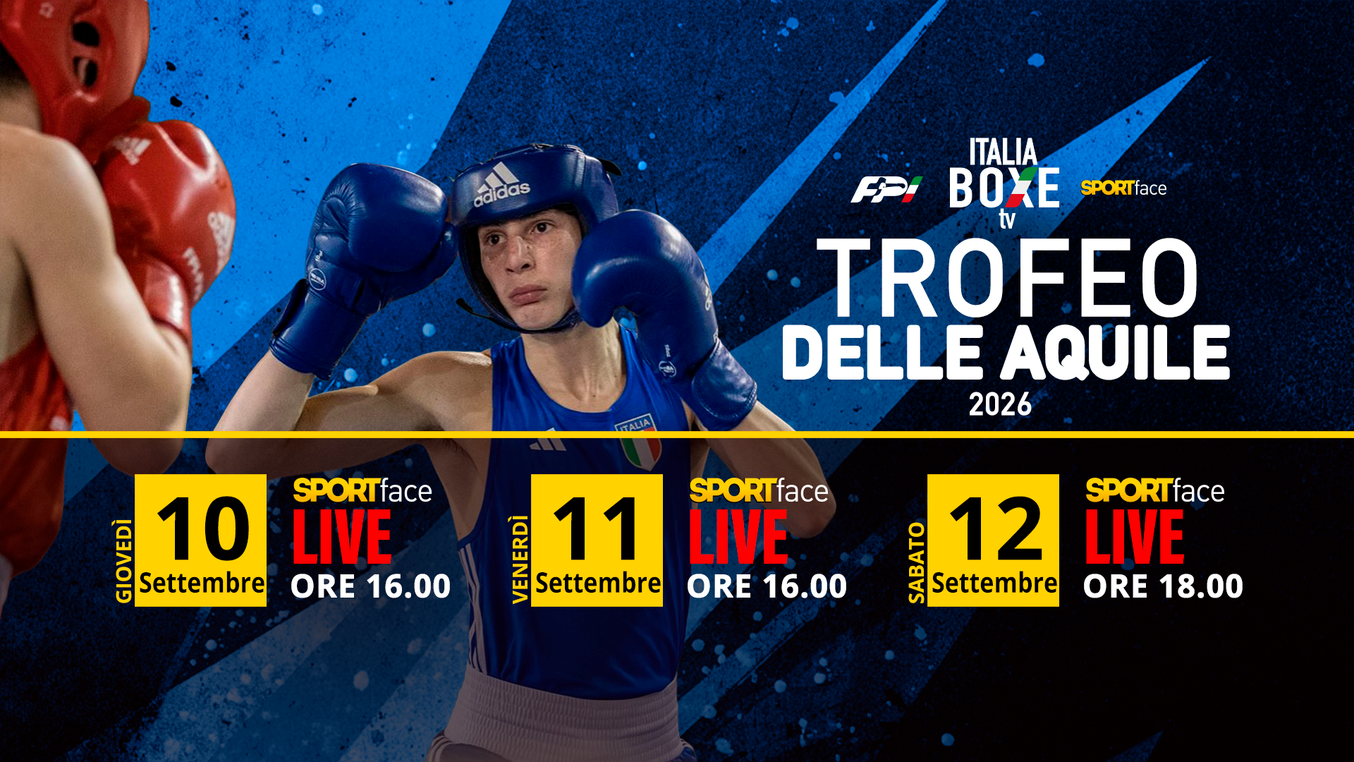 Boxe, Trofeo delle Aquile 2026 a Codroipo: 22 azzurrini U17, diretta su Italia Boxe TV
