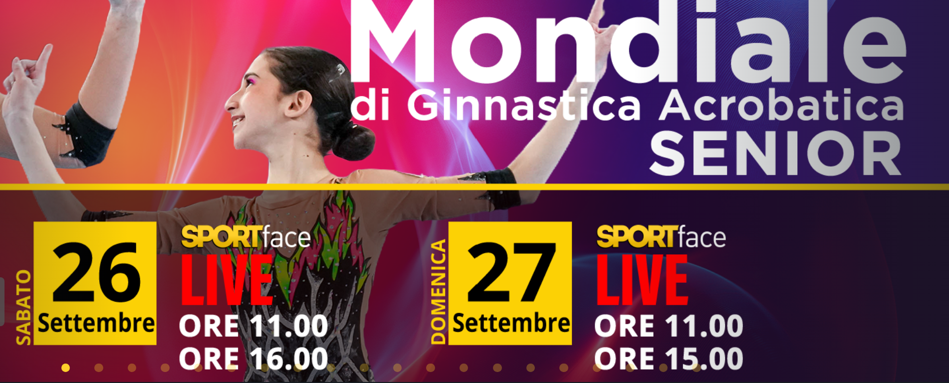 Mondiali di ginnastica acrobatica: domani le finali live su SportfaceTV