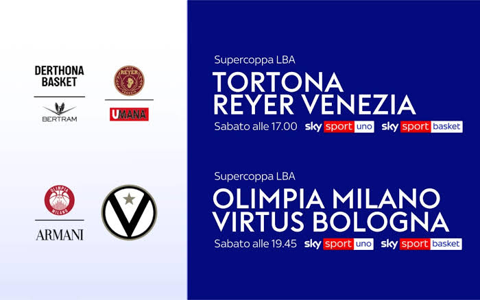 Basket su Sky e NOW dal 18 al 20 settembre: EuroLeague SuperCup e Supercoppa LBA, programma e orari