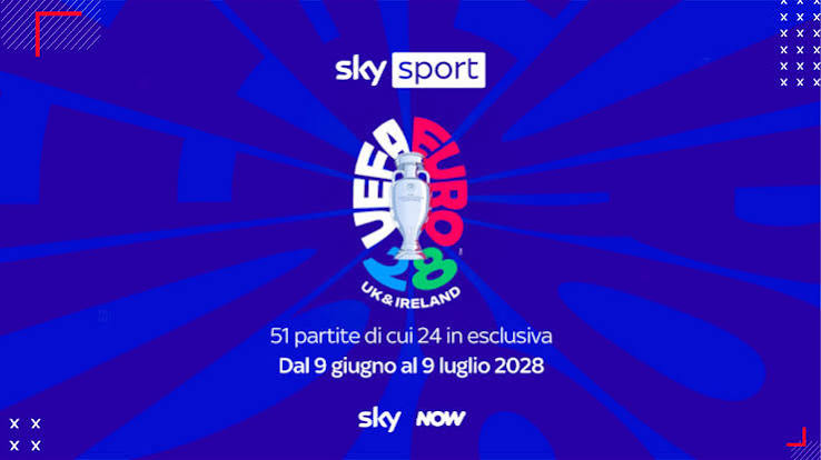 Sky amplia l’offerta UEFA: Euro 2028, Nations League e Qualificazioni europee su Sky e NOW