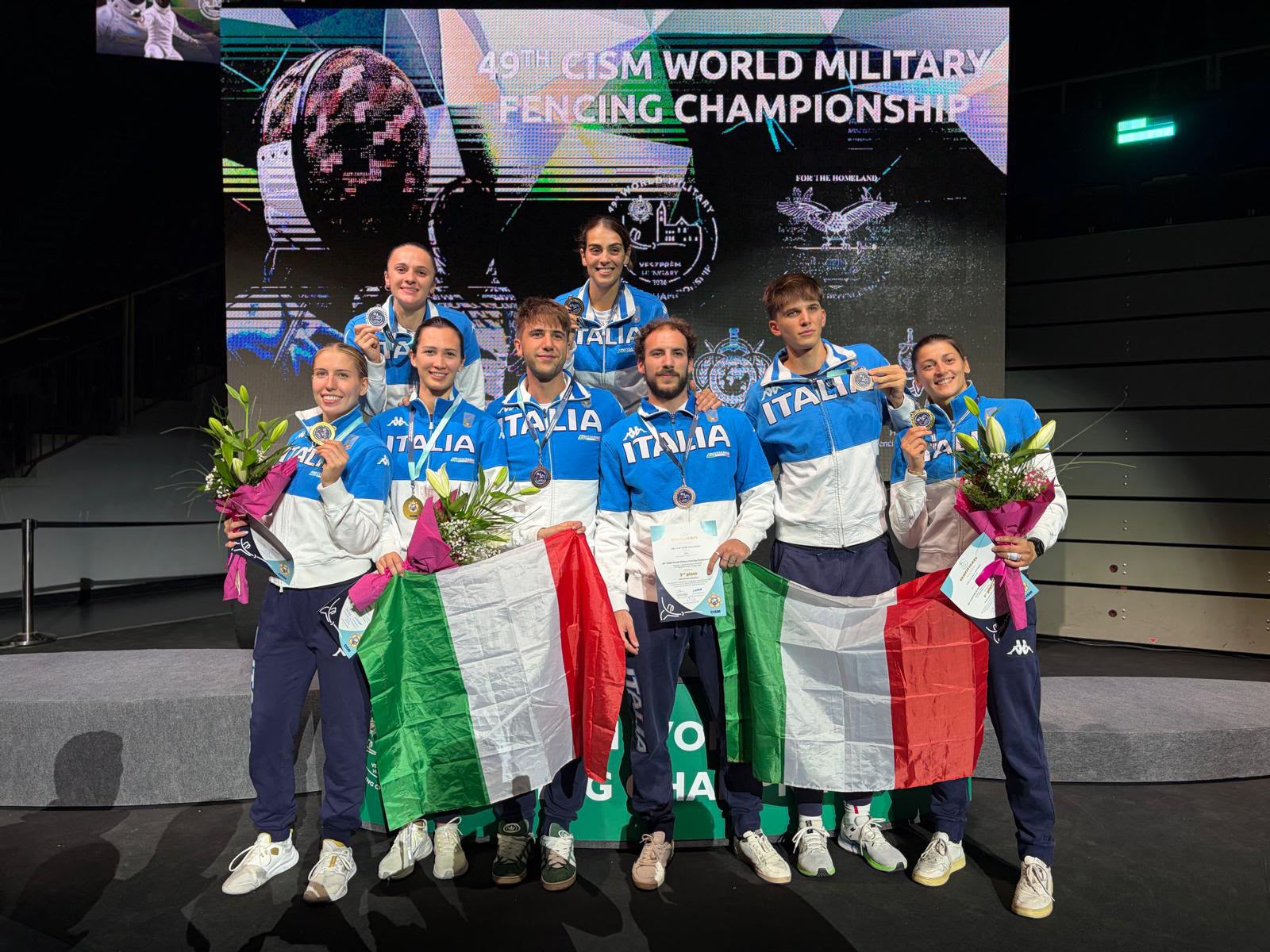 Mondiali Militari, Italia d’oro a Veszprém: Grandis regina del fioretto, trionfa anche la spada femminile
