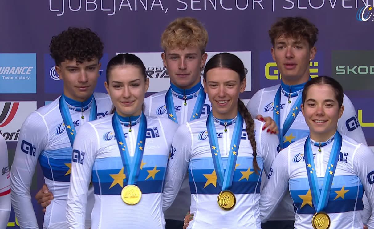 Europei di ciclismo, Italia d’oro nella staffetta mista juniores a Lubiana: battute Polonia e Svizzera